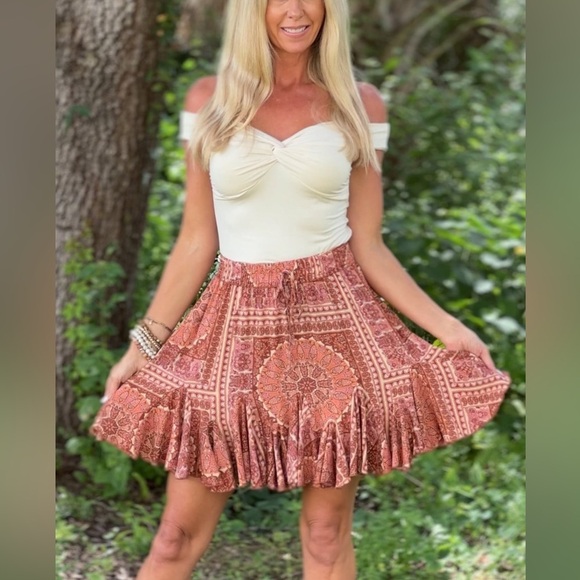 Aakaa Dresses & Skirts - Aakaa, Junie Mini Skirt,Twirl-able & Sinfully Soft Rayon, Elastic Waist, Size, S